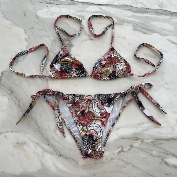 EMILIO PUCCI WHITE MULTI BIKINI SIZE IT 42 / US 8 NWOTS! - Picture 2 of 16